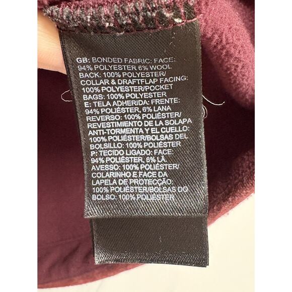 The North Face Women’s Jacket Small Red Full Zip Fleece Blend Long Sleeve - Picture 6 of 7